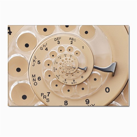 Retro Vintage Beige Rotary Dial Spiral Droste Postcards 5  x 7  (Pkg of 10) from ArtsNow.com Front