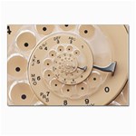 Retro Vintage Beige Rotary Dial Spiral Droste Postcards 5  x 7  (Pkg of 10)