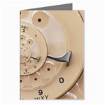 Retro Vintage Beige Rotary Dial Spiral Droste Greeting Card