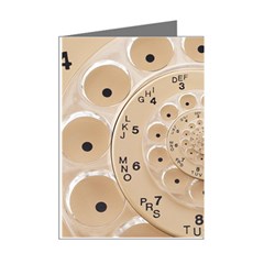 Retro Vintage Beige Rotary Dial Spiral Droste Mini Greeting Cards (Pkg of 8) from ArtsNow.com Right