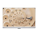 Retro Vintage Beige Rotary Dial Spiral Droste Business Card Holder