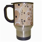 Retro Vintage Beige Rotary Dial Spiral Droste Travel Mug (White)