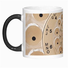 Retro Vintage Beige Rotary Dial Spiral Droste Morph Mug from ArtsNow.com Left