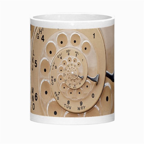 Retro Vintage Beige Rotary Dial Spiral Droste Morph Mug from ArtsNow.com Center