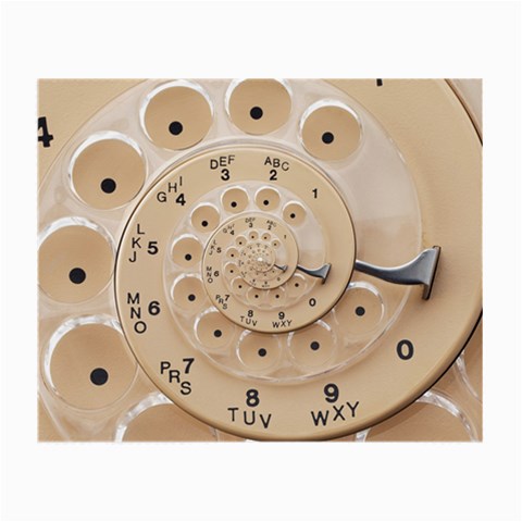 Retro Vintage Beige Rotary Dial Spiral Droste Small Glasses Cloth from ArtsNow.com Front