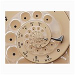 Retro Vintage Beige Rotary Dial Spiral Droste Small Glasses Cloth