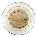 Retro Vintage Beige Rotary Dial Spiral Droste Porcelain Plate