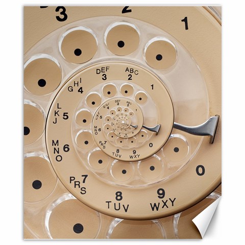 Retro Vintage Beige Rotary Dial Spiral Droste Canvas 8  x 10  from ArtsNow.com 8.15 x9.66  Canvas - 1