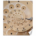 Retro Vintage Beige Rotary Dial Spiral Droste Canvas 8  x 10 