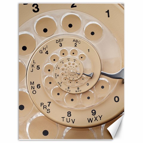 Retro Vintage Beige Rotary Dial Spiral Droste Canvas 12  x 16  from ArtsNow.com 11.86 x15.41  Canvas - 1