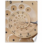 Retro Vintage Beige Rotary Dial Spiral Droste Canvas 12  x 16 