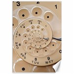 Retro Vintage Beige Rotary Dial Spiral Droste Canvas 12  x 18 