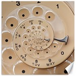 Retro Vintage Beige Rotary Dial Spiral Droste Canvas 16  x 16 