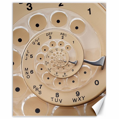 Retro Vintage Beige Rotary Dial Spiral Droste Canvas 16  x 20  from ArtsNow.com 15.75 x19.29  Canvas - 1