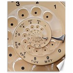 Retro Vintage Beige Rotary Dial Spiral Droste Canvas 16  x 20 