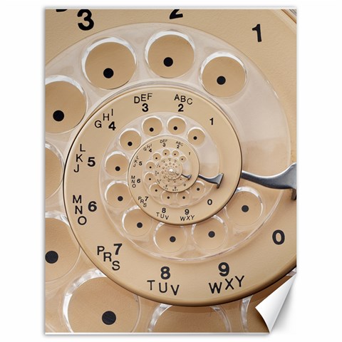 Retro Vintage Beige Rotary Dial Spiral Droste Canvas 18  x 24  from ArtsNow.com 17.8 x23.08  Canvas - 1