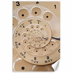 Retro Vintage Beige Rotary Dial Spiral Droste Canvas 24  x 36 