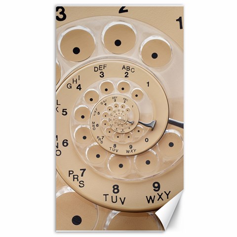 Retro Vintage Beige Rotary Dial Spiral Droste Canvas 40  x 72  from ArtsNow.com 39.28 x69.23  Canvas - 1