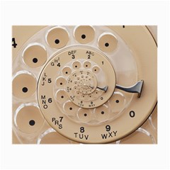 Retro Vintage Beige Rotary Dial Spiral Droste Small Glasses Cloth (2 Sides) from ArtsNow.com Front