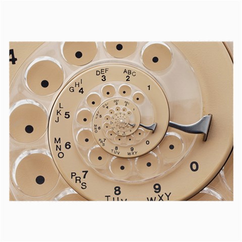 Retro Vintage Beige Rotary Dial Spiral Droste Large Glasses Cloth from ArtsNow.com Front