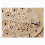 Retro Vintage Beige Rotary Dial Spiral Droste Large Glasses Cloth