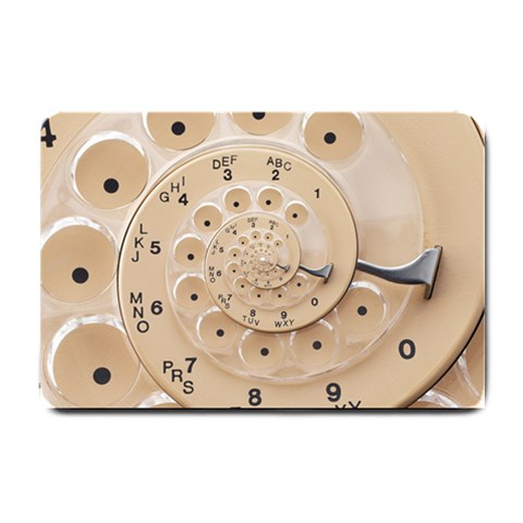 Retro Vintage Beige Rotary Dial Spiral Droste Small Doormat from ArtsNow.com 24 x16  Door Mat