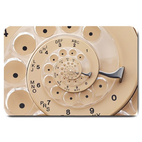 Retro Vintage Beige Rotary Dial Spiral Droste Large Doormat from ArtsNow.com 30 x20  Door Mat