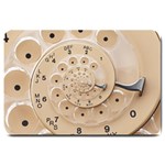 Retro Vintage Beige Rotary Dial Spiral Droste Large Doormat