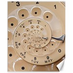 Retro Vintage Beige Rotary Dial Spiral Droste Canvas 11  x 14 