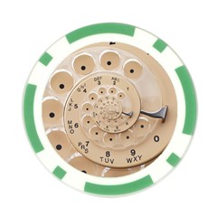 Retro Vintage Beige Rotary Dial Spiral Droste Poker Chip Card Guard from ArtsNow.com Front