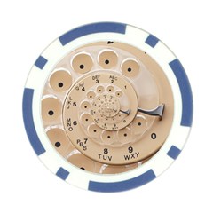 Retro Vintage Beige Rotary Dial Spiral Droste Poker Chip Card Guard from ArtsNow.com Front