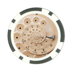 Retro Vintage Beige Rotary Dial Spiral Droste Poker Chip Card Guard from ArtsNow.com Back