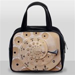 Retro Vintage Beige Rotary Dial Spiral Droste Classic Handbag (Two Sides)