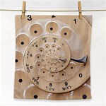 Retro Vintage Beige Rotary Dial Spiral Droste Face Towel