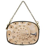 Retro Vintage Beige Rotary Dial Spiral Droste Chain Purse (One Side)