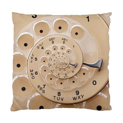 Retro Vintage Beige Rotary Dial Spiral Droste Standard Cushion Case (One Side) from ArtsNow.com Front