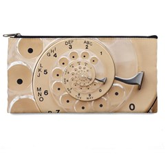 Retro Vintage Beige Rotary Dial Spiral Droste Pencil Case from ArtsNow.com Front