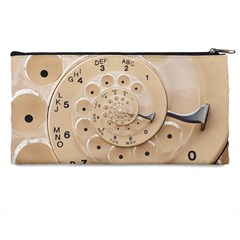 Retro Vintage Beige Rotary Dial Spiral Droste Pencil Case from ArtsNow.com Back