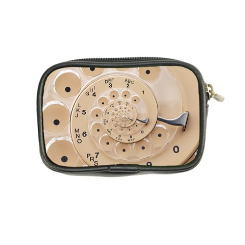 Retro Vintage Beige Rotary Dial Spiral Droste Coin Purse from ArtsNow.com Back