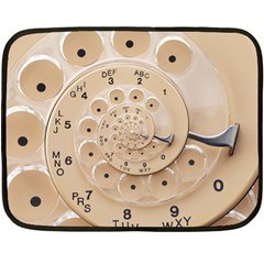 Retro Vintage Beige Rotary Dial Spiral Droste Double Sided Fleece Blanket (Mini) from ArtsNow.com 35 x27  Blanket Front