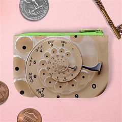 Retro Vintage Beige Rotary Dial Spiral Droste Mini Coin Purse from ArtsNow.com Back