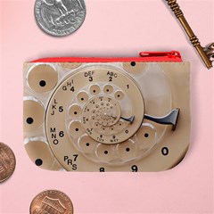 Retro Vintage Beige Rotary Dial Spiral Droste Mini Coin Purse from ArtsNow.com Back