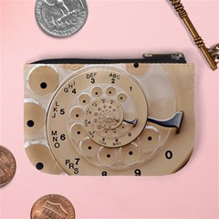 Retro Vintage Beige Rotary Dial Spiral Droste Mini Coin Purse from ArtsNow.com Back