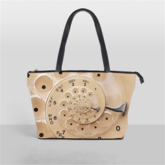 Retro Vintage Beige Rotary Dial Spiral Droste Classic Shoulder Handbag from ArtsNow.com Front