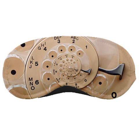 Retro Vintage Beige Rotary Dial Spiral Droste Sleeping Mask from ArtsNow.com Front