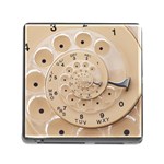 Retro Vintage Beige Rotary Dial Spiral Droste Memory Card Reader (Square)