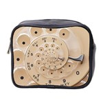 Retro Vintage Beige Rotary Dial Spiral Droste Mini Toiletries Bag (Two Sides)