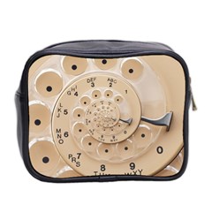 Retro Vintage Beige Rotary Dial Spiral Droste Mini Toiletries Bag (Two Sides) from ArtsNow.com Back