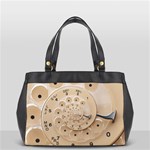 Retro Vintage Beige Rotary Dial Spiral Droste Oversize Office Handbag