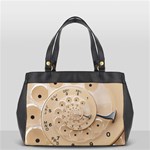 Retro Vintage Beige Rotary Dial Spiral Droste Oversize Office Handbag (2 Sides)